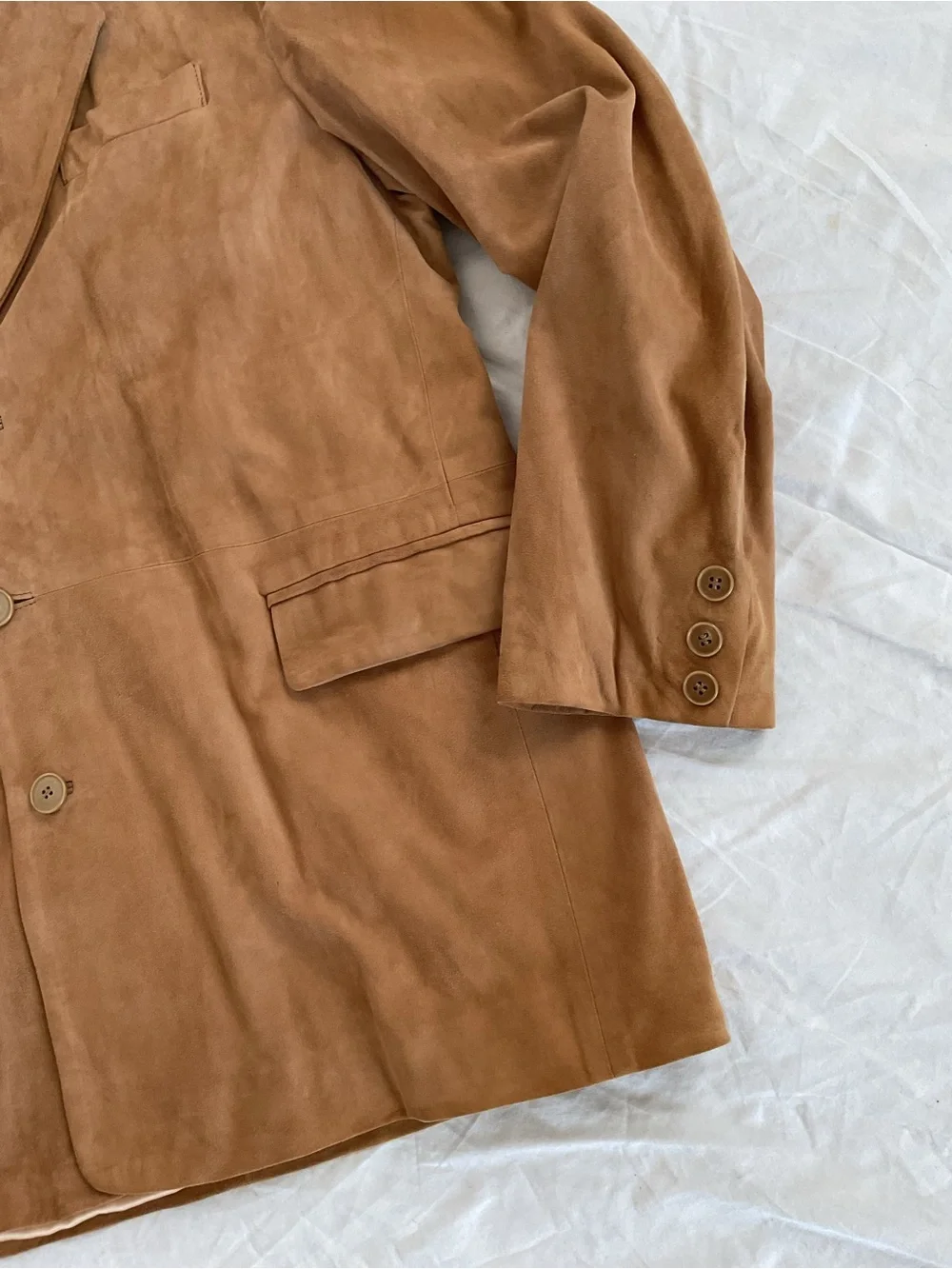 Dante Leather Factory Men's Suede Blazer in Camel Brown